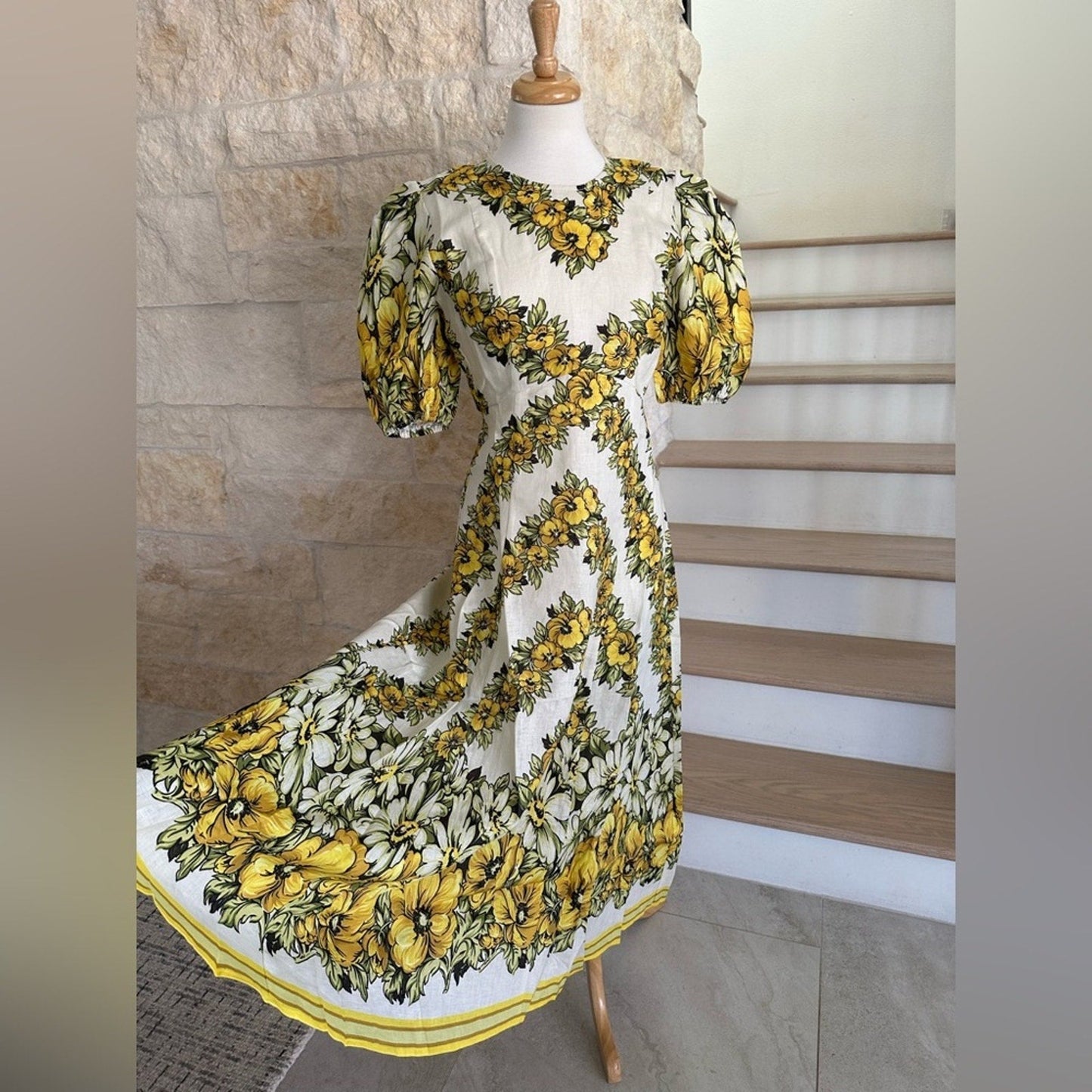 ALEMAIS Yellow Gisela Midi Dress - ALEMAIS Bernardi Collective