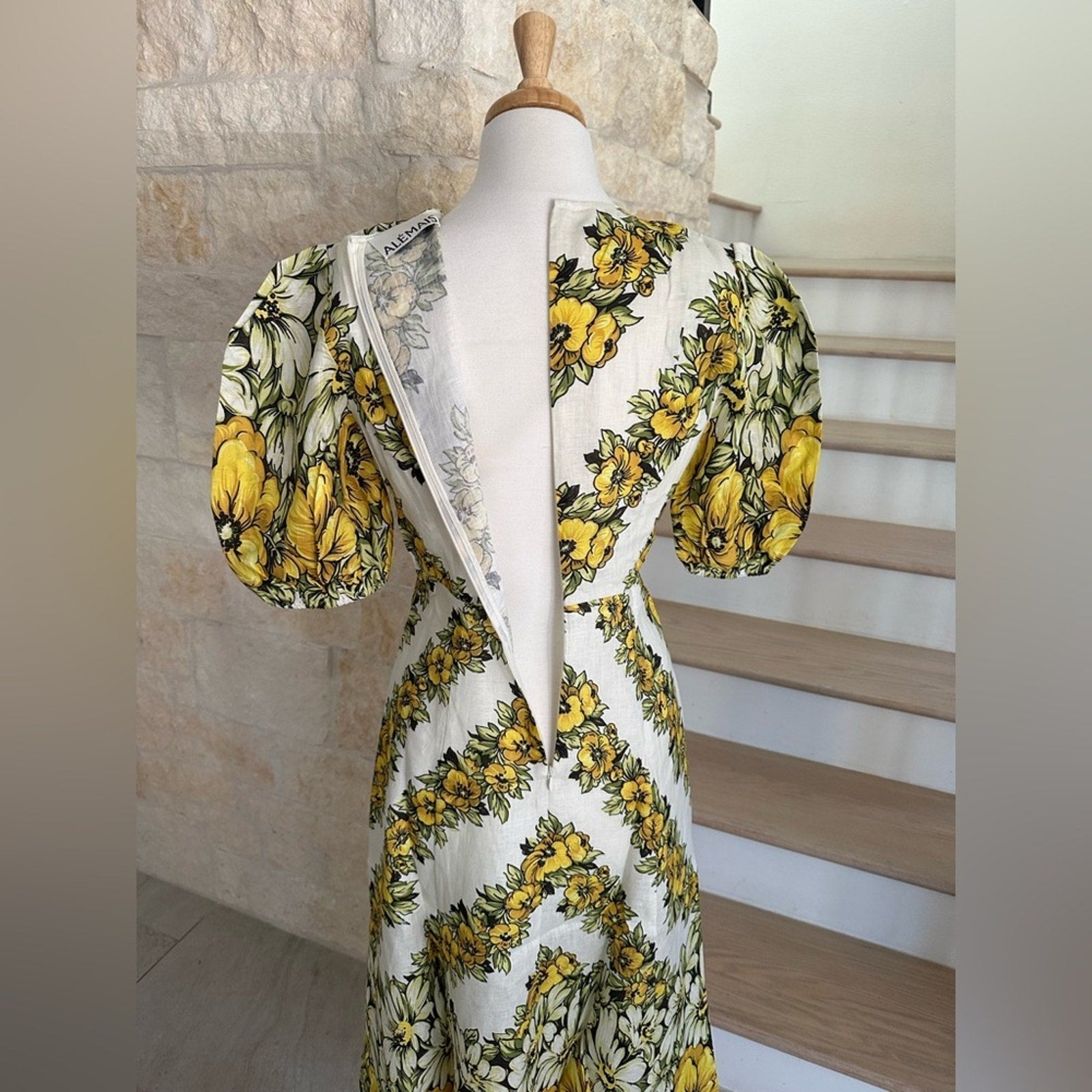 ALEMAIS Yellow Gisela Midi Dress - ALEMAIS Bernardi Collective