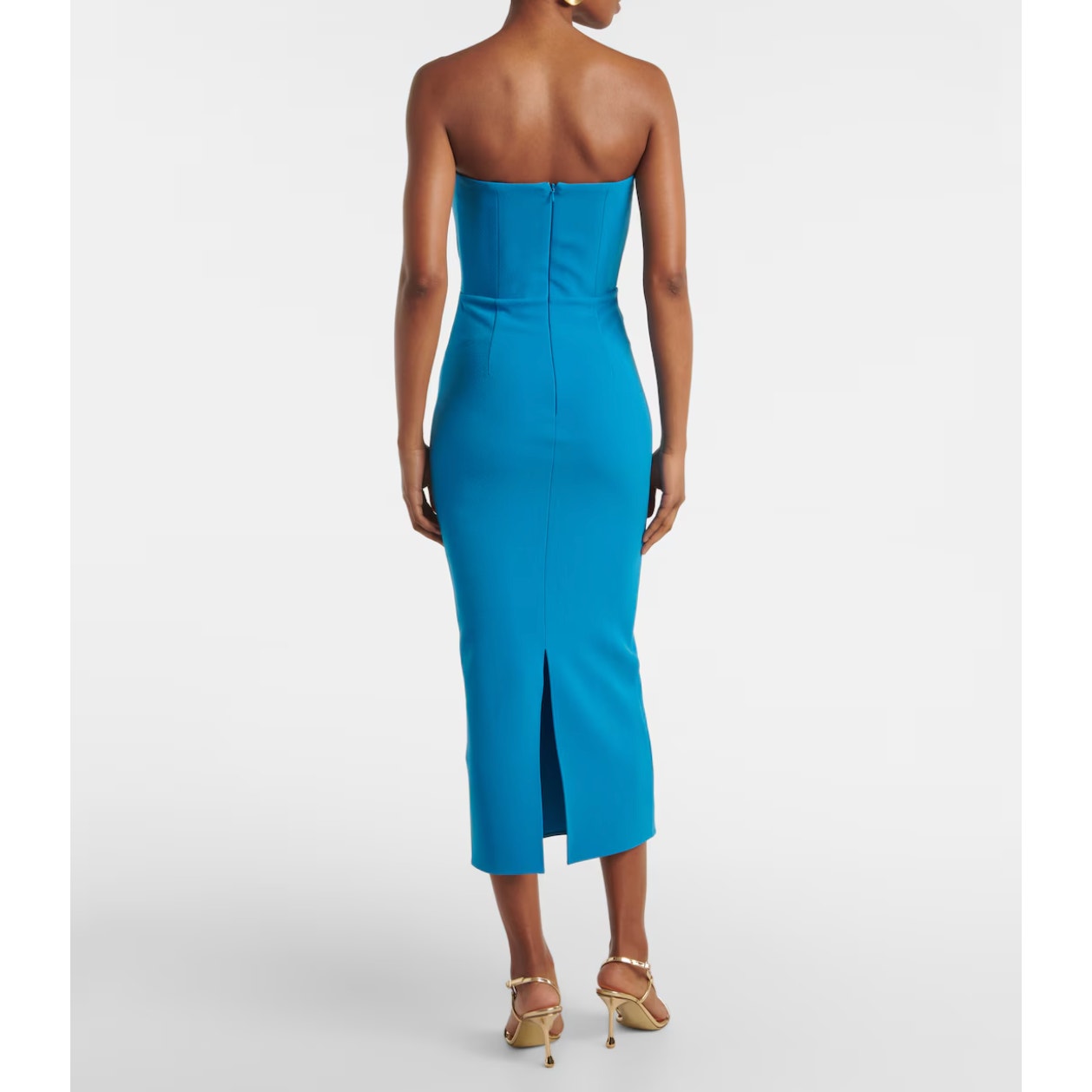 Alex Perry Blue Strapless midi dress - Dress