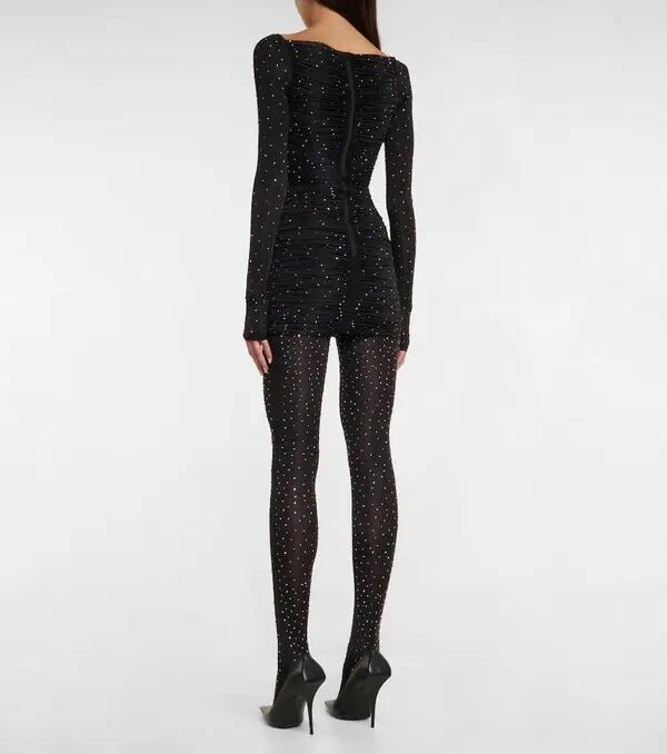 ALEX PERRY Embellished cutout minidress black crystal 6 - Alex Perry Bernardi Collective