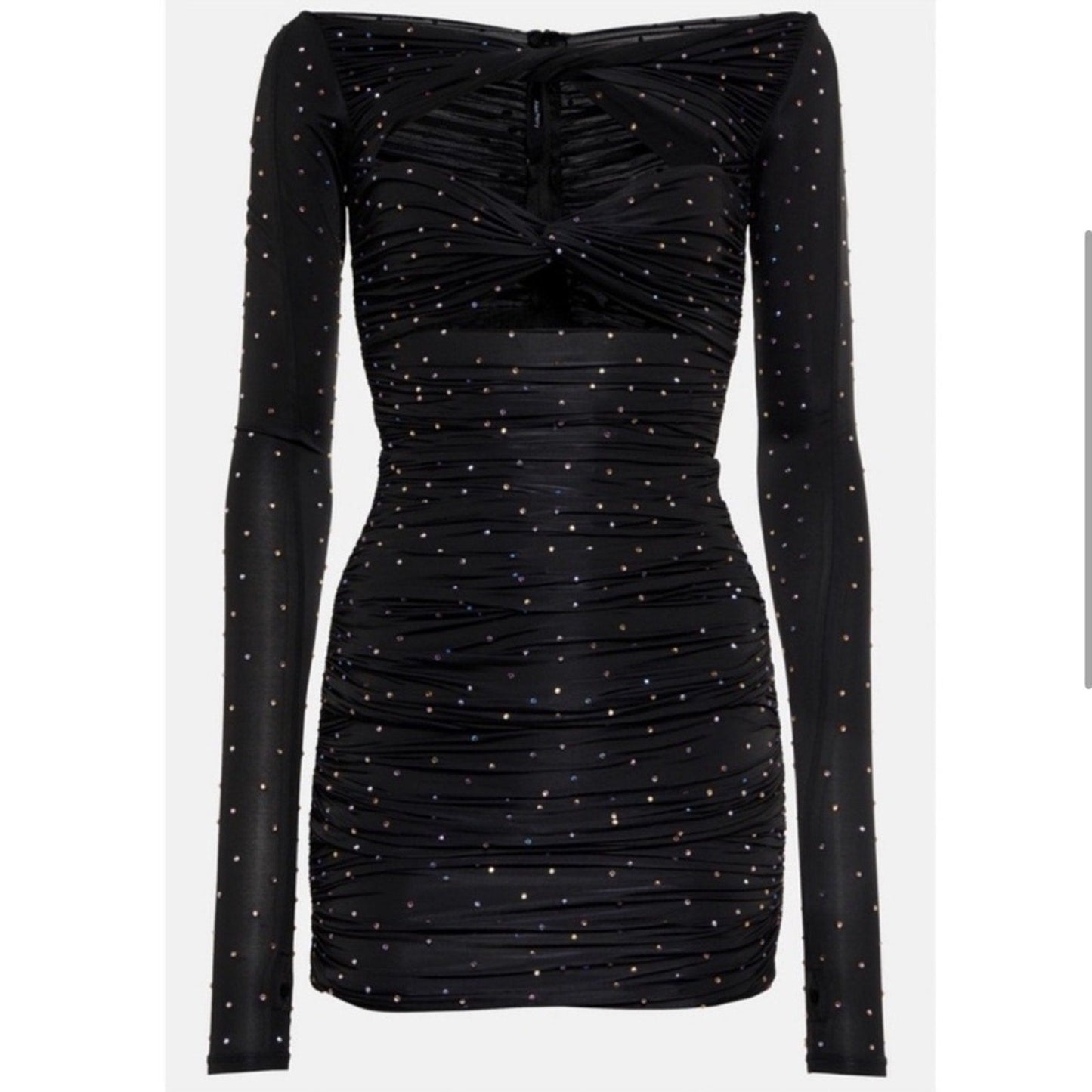 ALEX PERRY Embellished cutout minidress black crystal 6 - Alex Perry Bernardi Collective