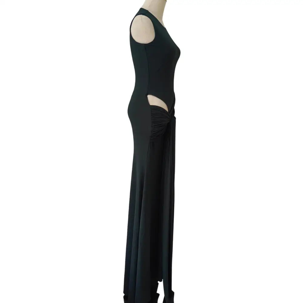 Alex Perry Sleeveless Cut Out Wrap Gown in Crepe Jersey - Dress