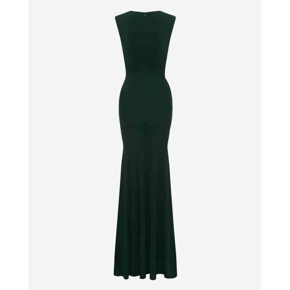 Alex Perry Sleeveless Cut Out Wrap Gown in Crepe Jersey - Dress