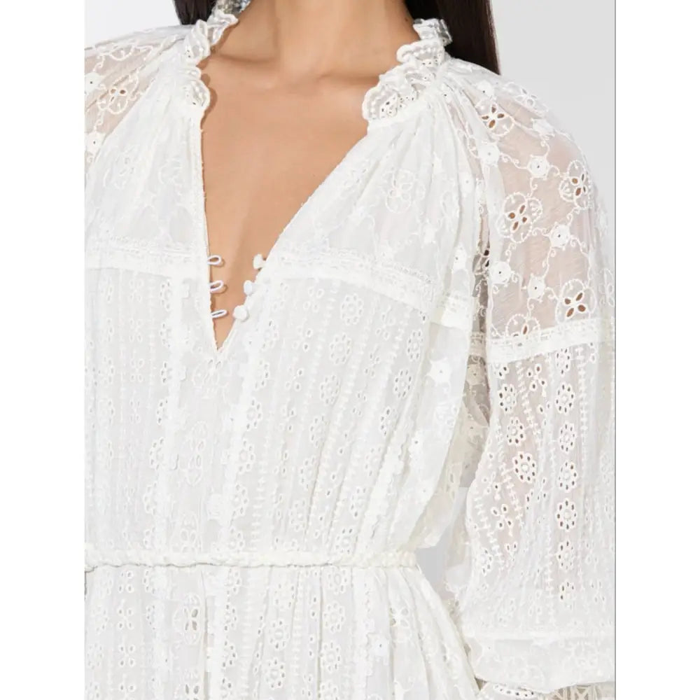 Alice + Olivia ALYCEN EYELET MAXI DRESS