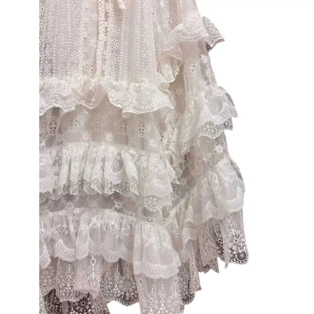 Alice + Olivia ALYCEN EYELET MAXI DRESS