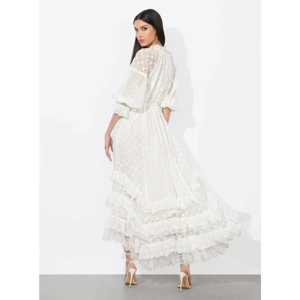 Alice + Olivia ALYCEN EYELET MAXI DRESS