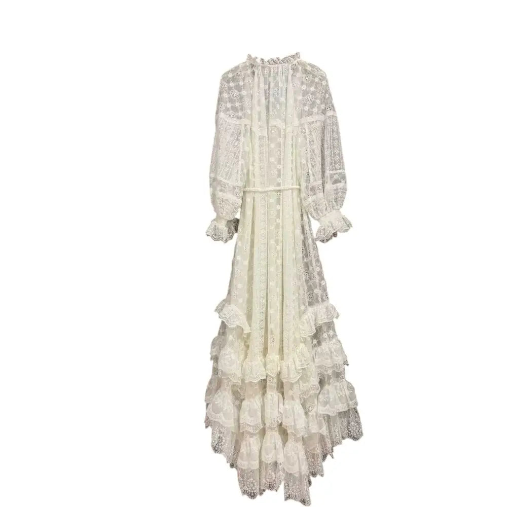 Alice + Olivia ALYCEN EYELET MAXI DRESS