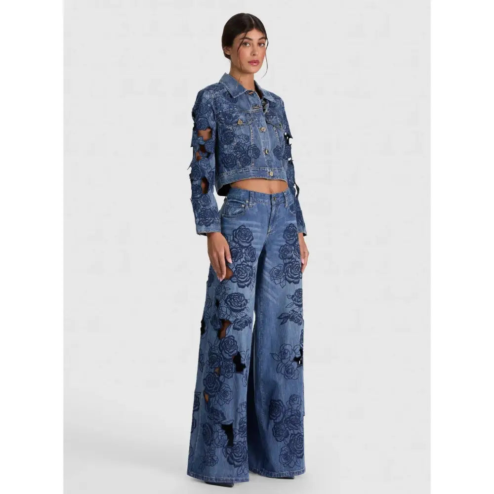 Alice + Olivia CHLOE DENIM JACKET - Jacket