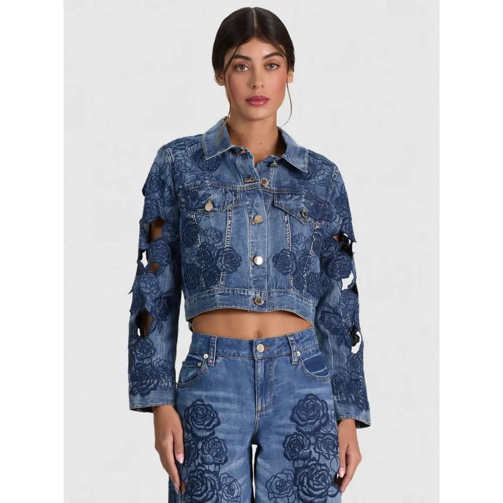 Alice + Olivia CHLOE DENIM JACKET - Jacket