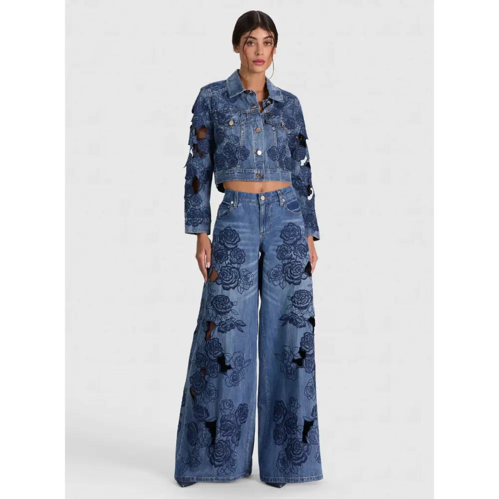 Alice + Olivia CHLOE DENIM JACKET - Jacket