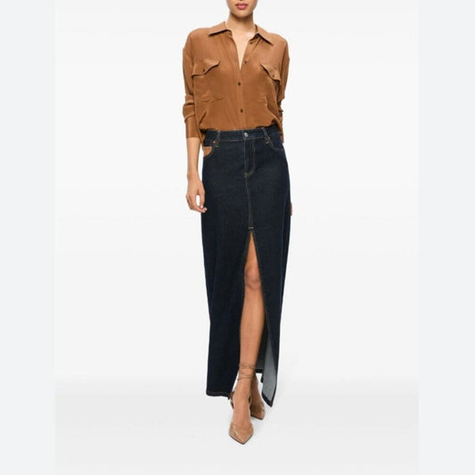 Alice + Olivia denim midi skirt - Alice + Olivia Bernardi Collective