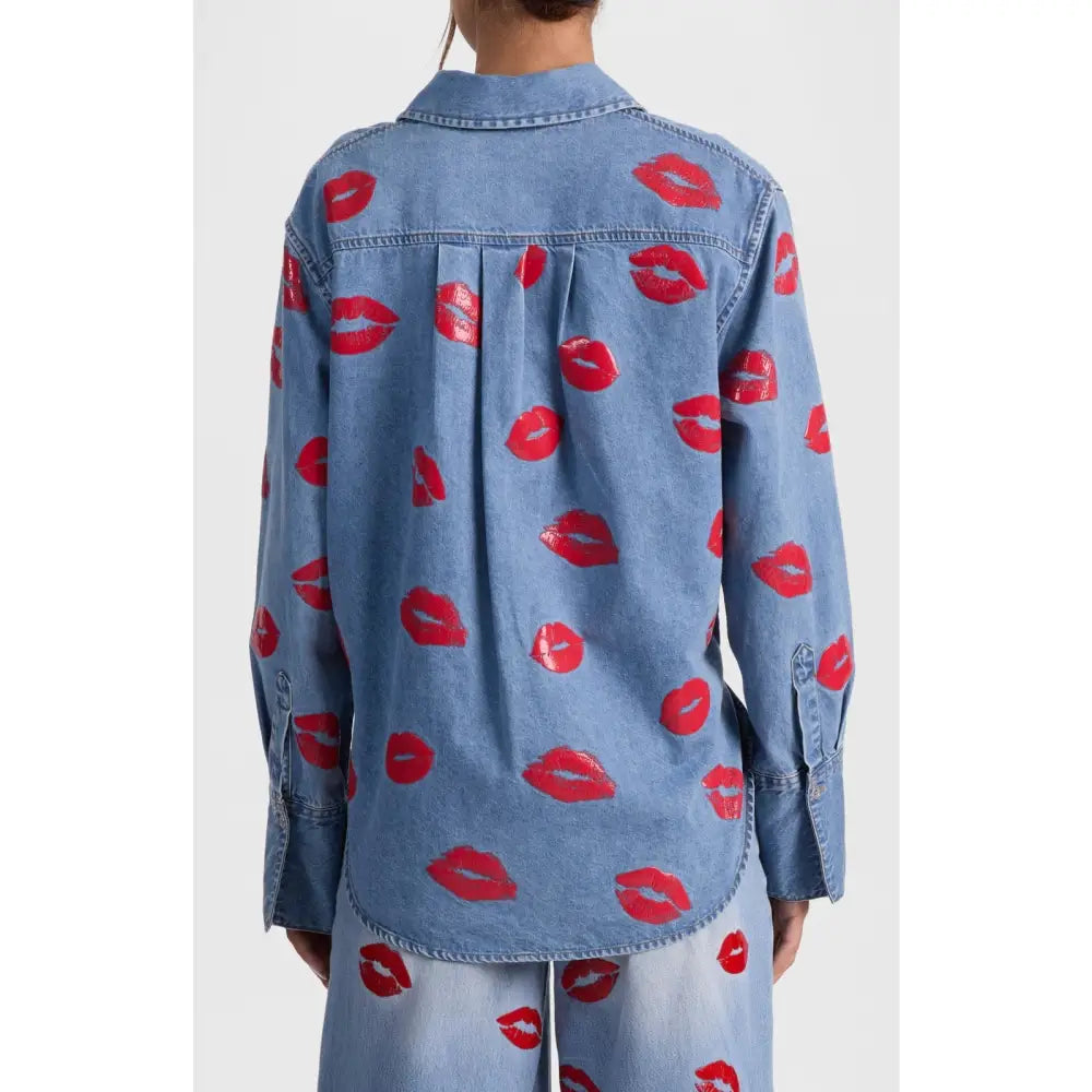 Alice + Olivia FINELY OVERSIZED BUTTON DOWN - Tops