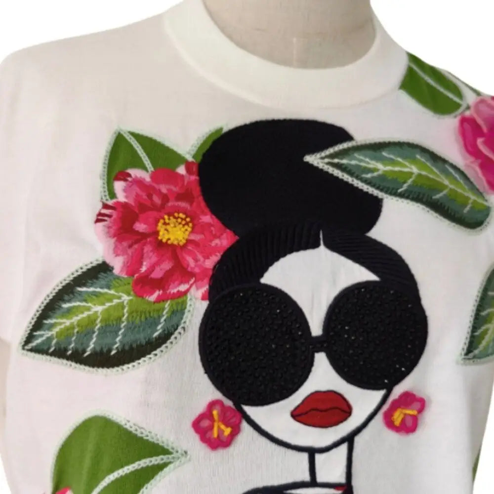Alice + Olivia Gleeson Floral Sweater