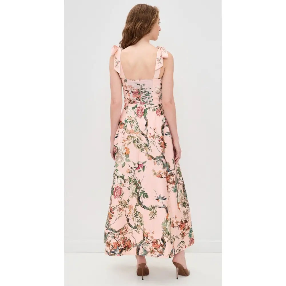 Alice + Olivia Hana Floral Tie-Shoulder Maxi Dress - Dress