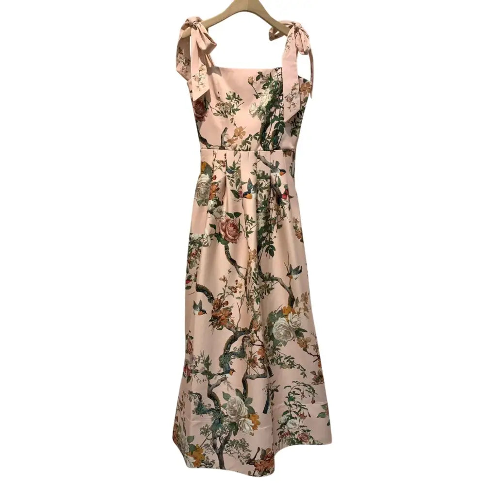 Alice + Olivia Hana Floral Tie-Shoulder Maxi Dress - Dress