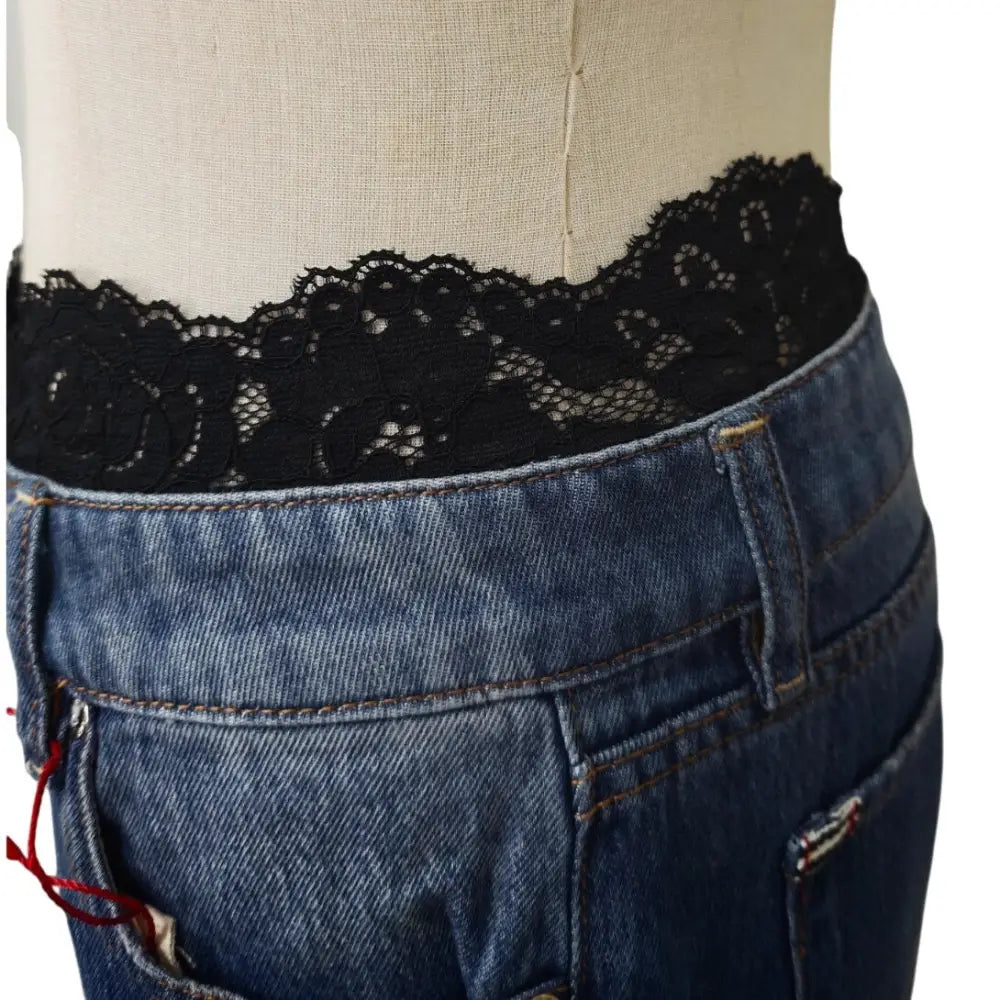 Alice + Olivia IAN LACE TRIM JEAN - Bottoms