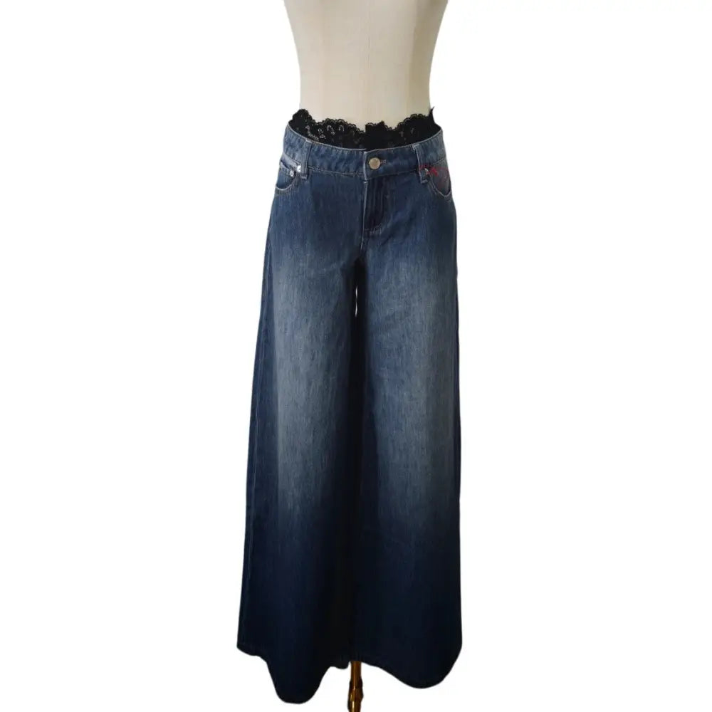 Alice + Olivia IAN LACE TRIM JEAN - Bottoms