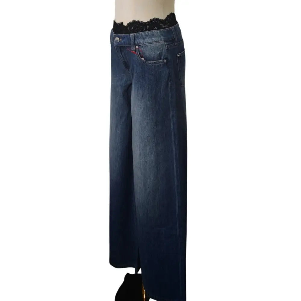 Alice + Olivia IAN LACE TRIM JEAN - Bottoms