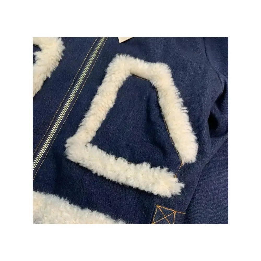 Alice + Olivia ISAIAH FAUX SHEARLING DENIM AVIATOR JACKET - Jacket
