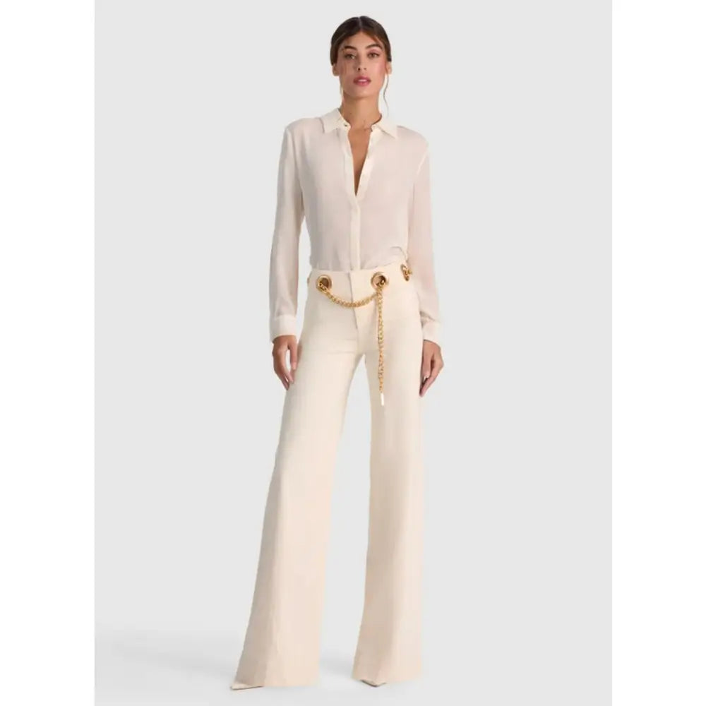 Alice + Olivia JASPER CHAIN BELT JEAN - Bottoms