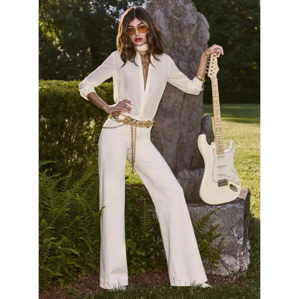 Alice + Olivia JASPER CHAIN BELT JEAN - Bottoms