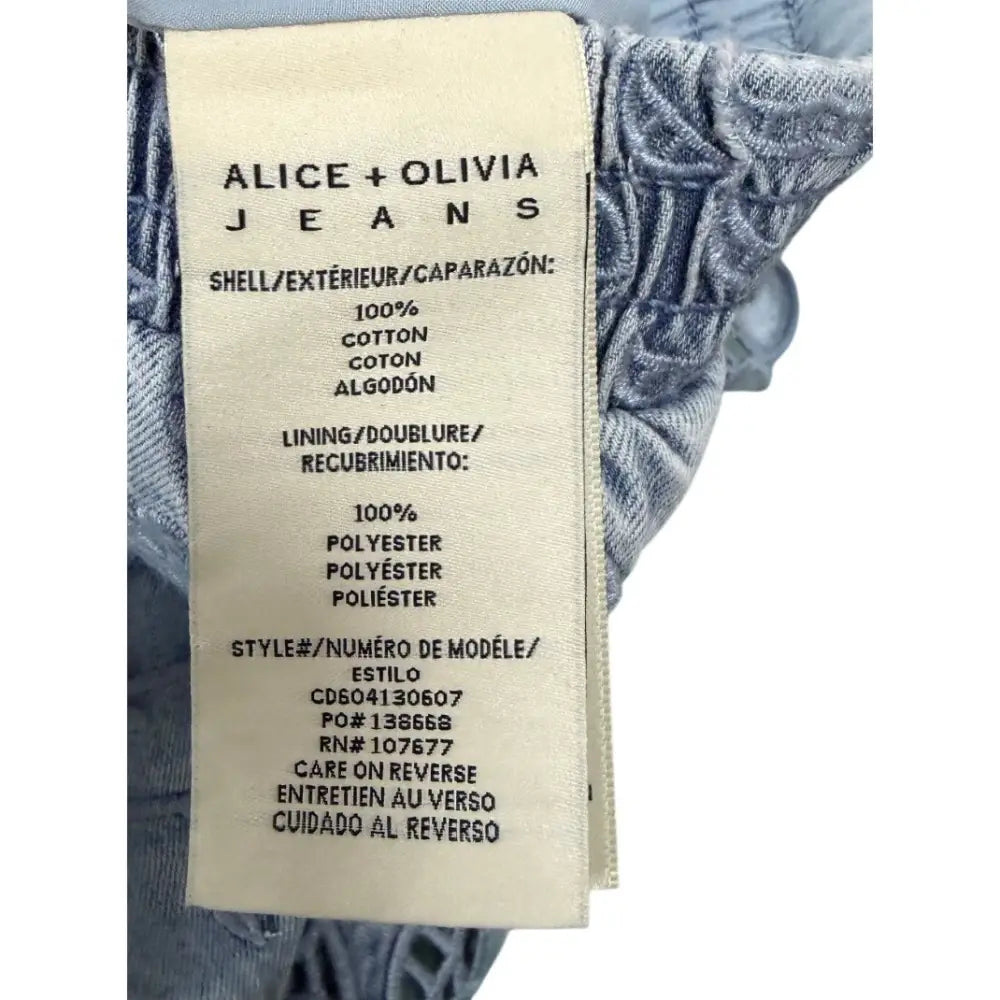 Alice + Olivia KENLEY EYELET DENIM SHORT - Shorts