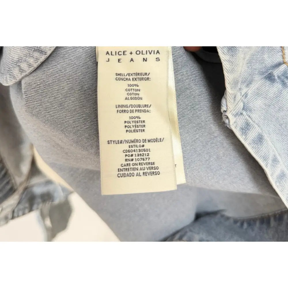 ALICE + OLIVIA Lucy Mini Denim Shirt Dress - Dress