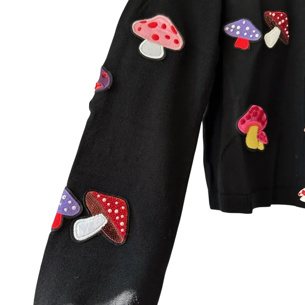 Alice + Olivia Ruthy Mushroom Wool Blend Cardigan Tops