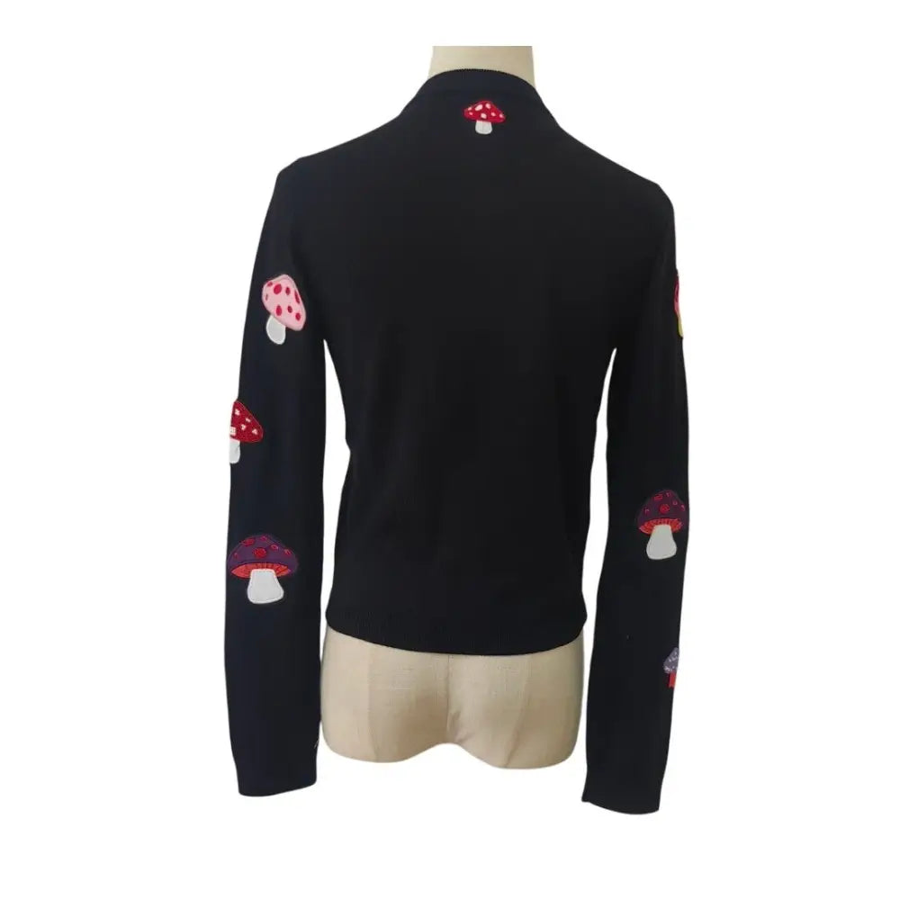 Alice + Olivia Ruthy Mushroom Wool Blend Cardigan Tops