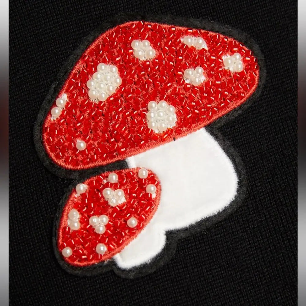 Alice + Olivia Ruthy Mushroom Wool Blend Cardigan Tops
