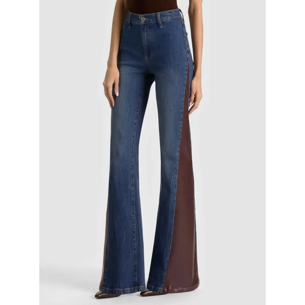 Alice + Olivia SB VEGAN CUTOUT JEAN - Bottoms
