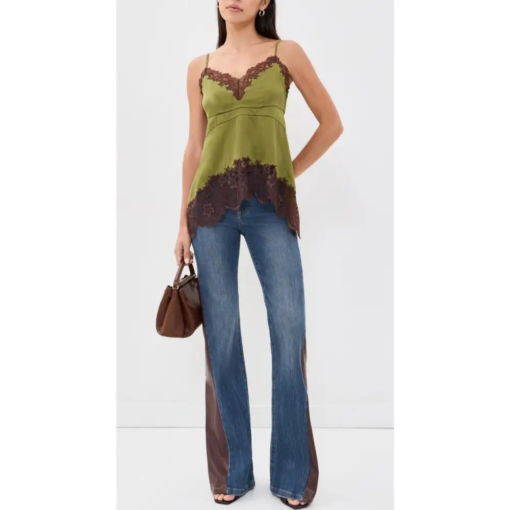 Alice + Olivia SB VEGAN CUTOUT JEAN - Bottoms