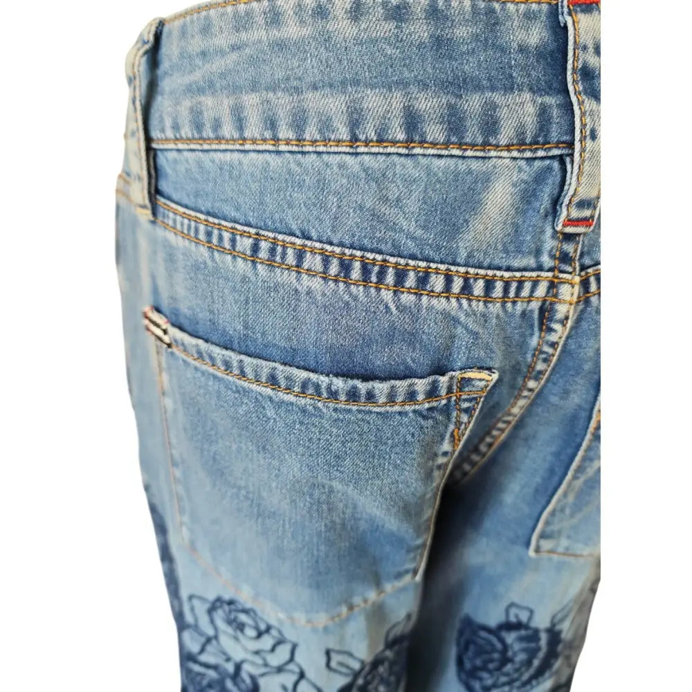 Alice + Olivia SIDNEY LR EMBR CUTOUT ULTRA BAGGY JEAN - Bottoms
