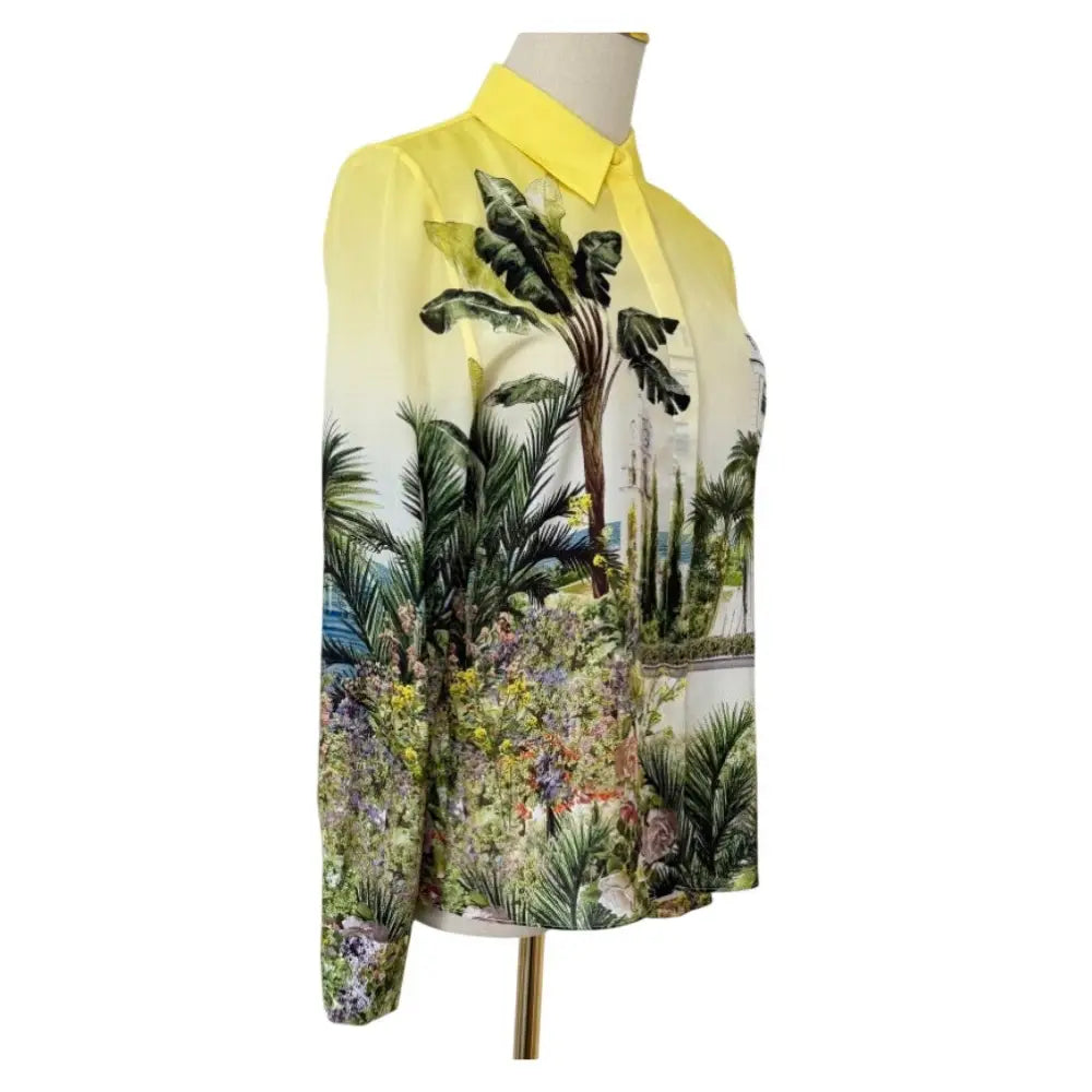Alice + Olivia WILLA SILK BLOUSE PURE PARADISE - Tops