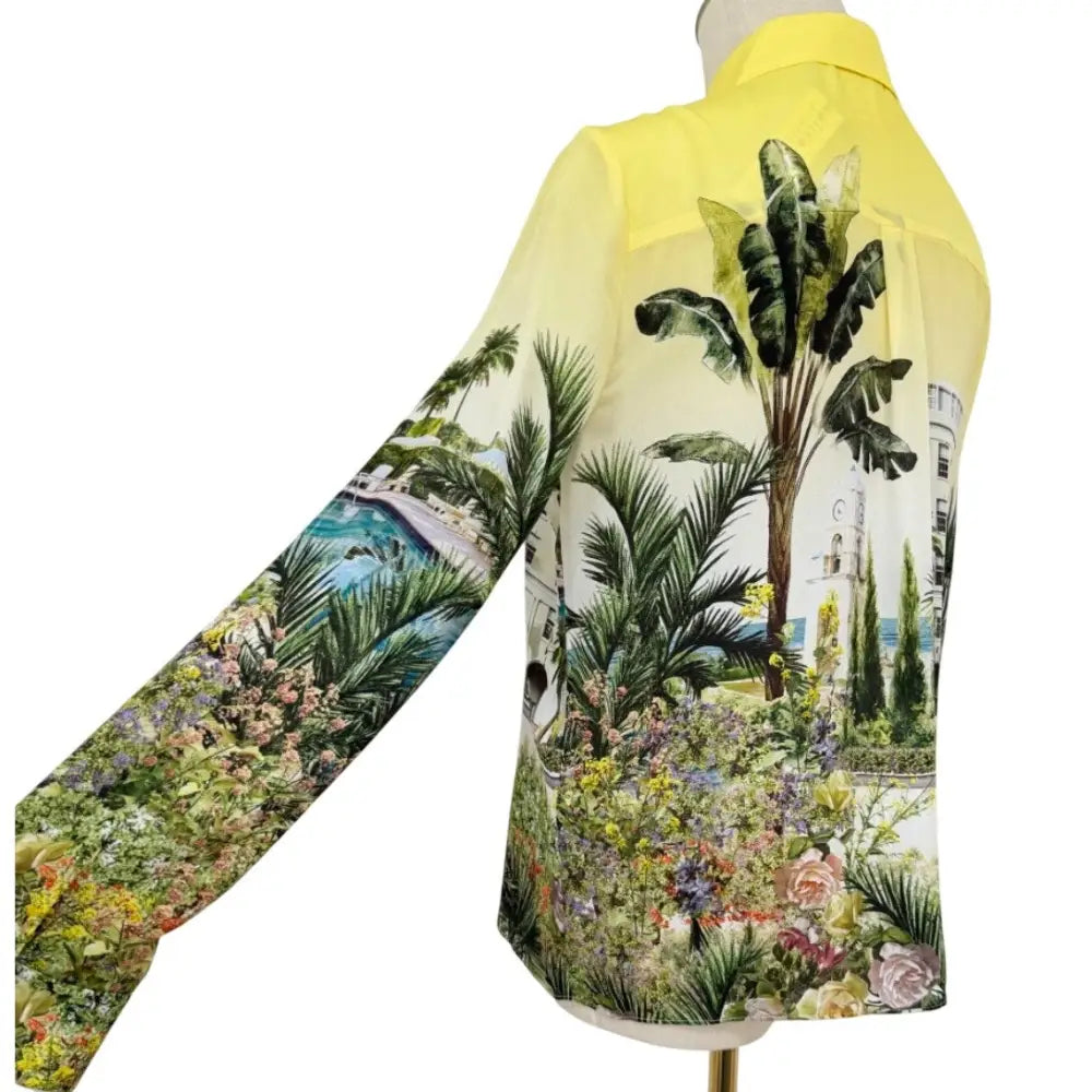 Alice + Olivia WILLA SILK BLOUSE PURE PARADISE - Tops