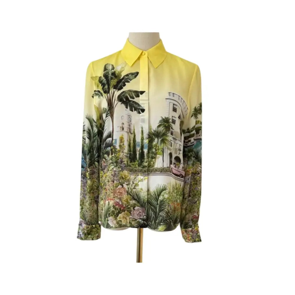 Alice + Olivia WILLA SILK BLOUSE PURE PARADISE - Tops