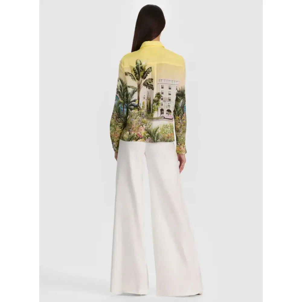 Alice + Olivia WILLA SILK BLOUSE PURE PARADISE - Tops