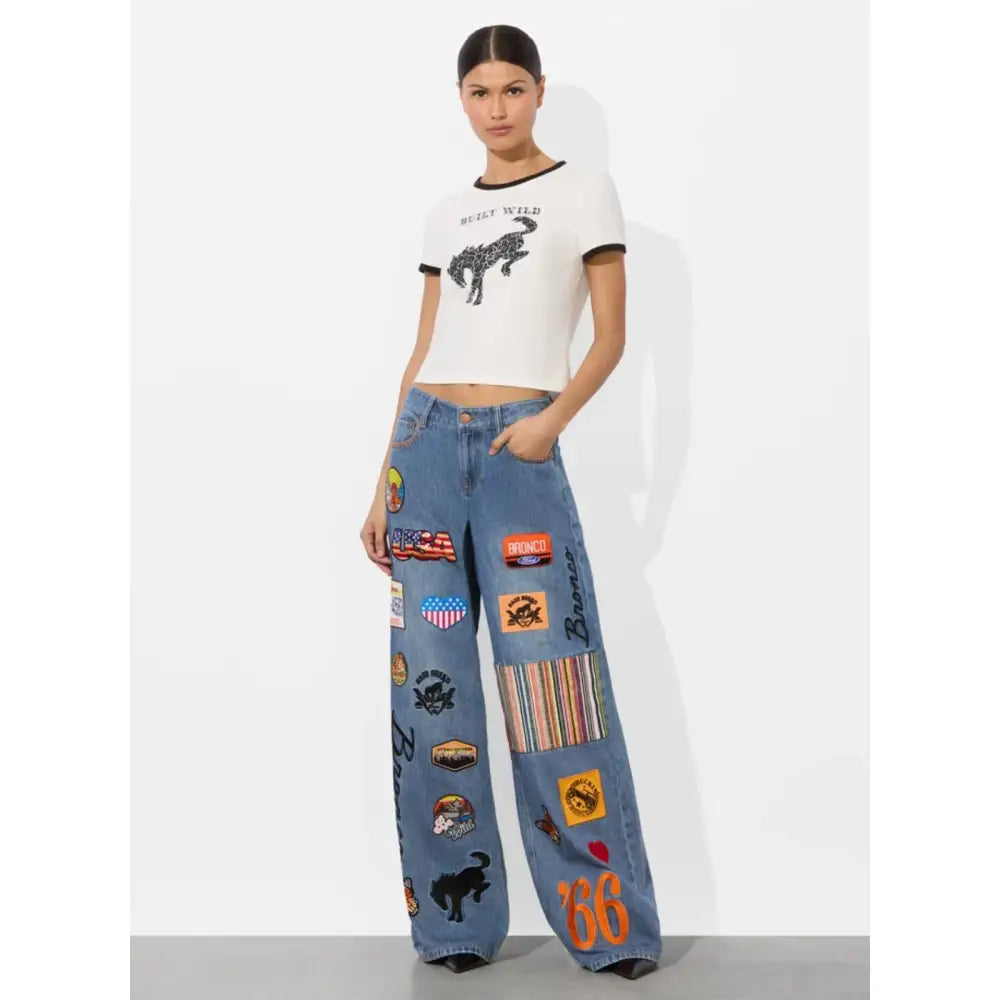 Alice + Olivia X BRONCO TRISH JEAN Bottoms