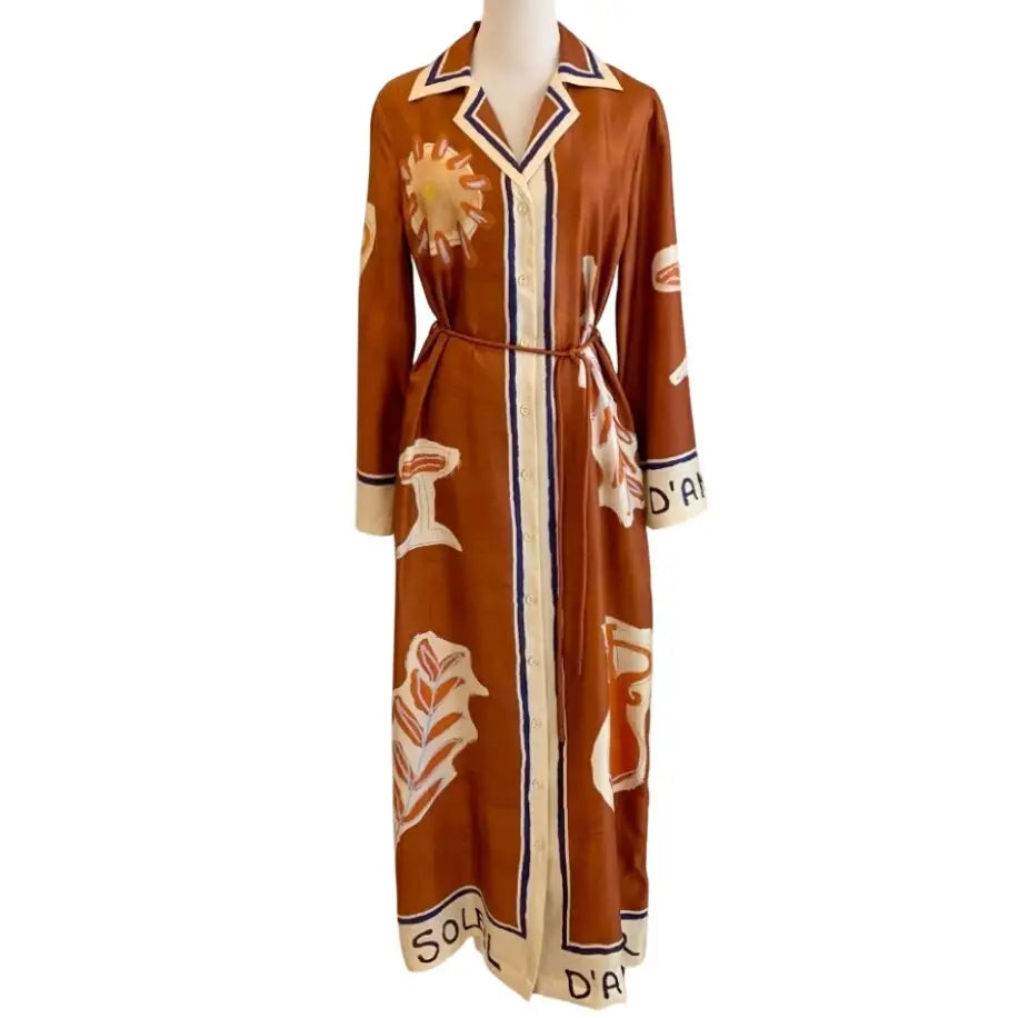 Alemais soleil d’amour silk shirtdress - Dress