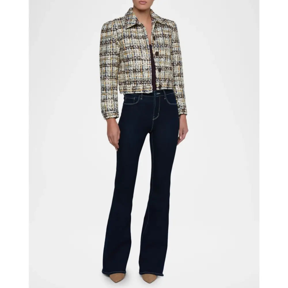 L’Agence Kasey Sequined Tweed Jacket - Jacket