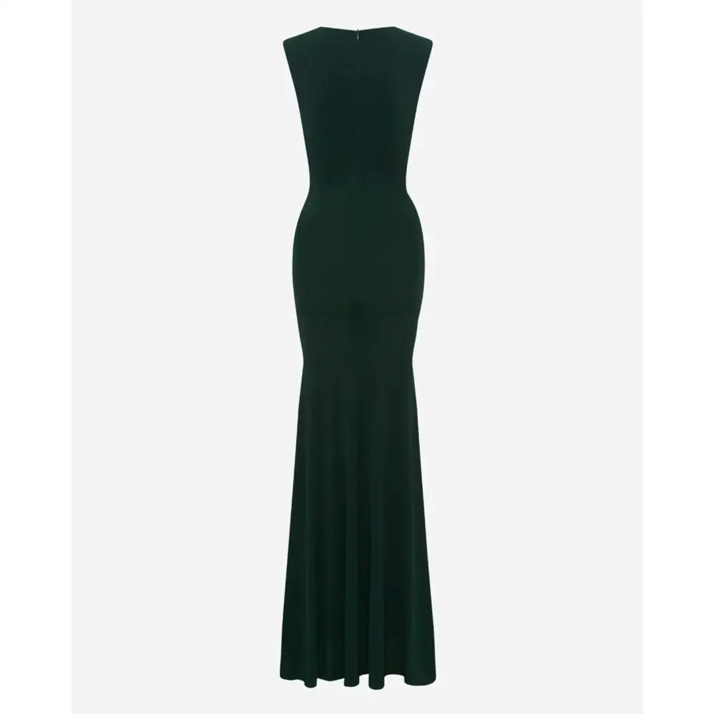 Alex Perry Sleeveless Cut Out Wrap Gown in Crepe Jersey - Dress