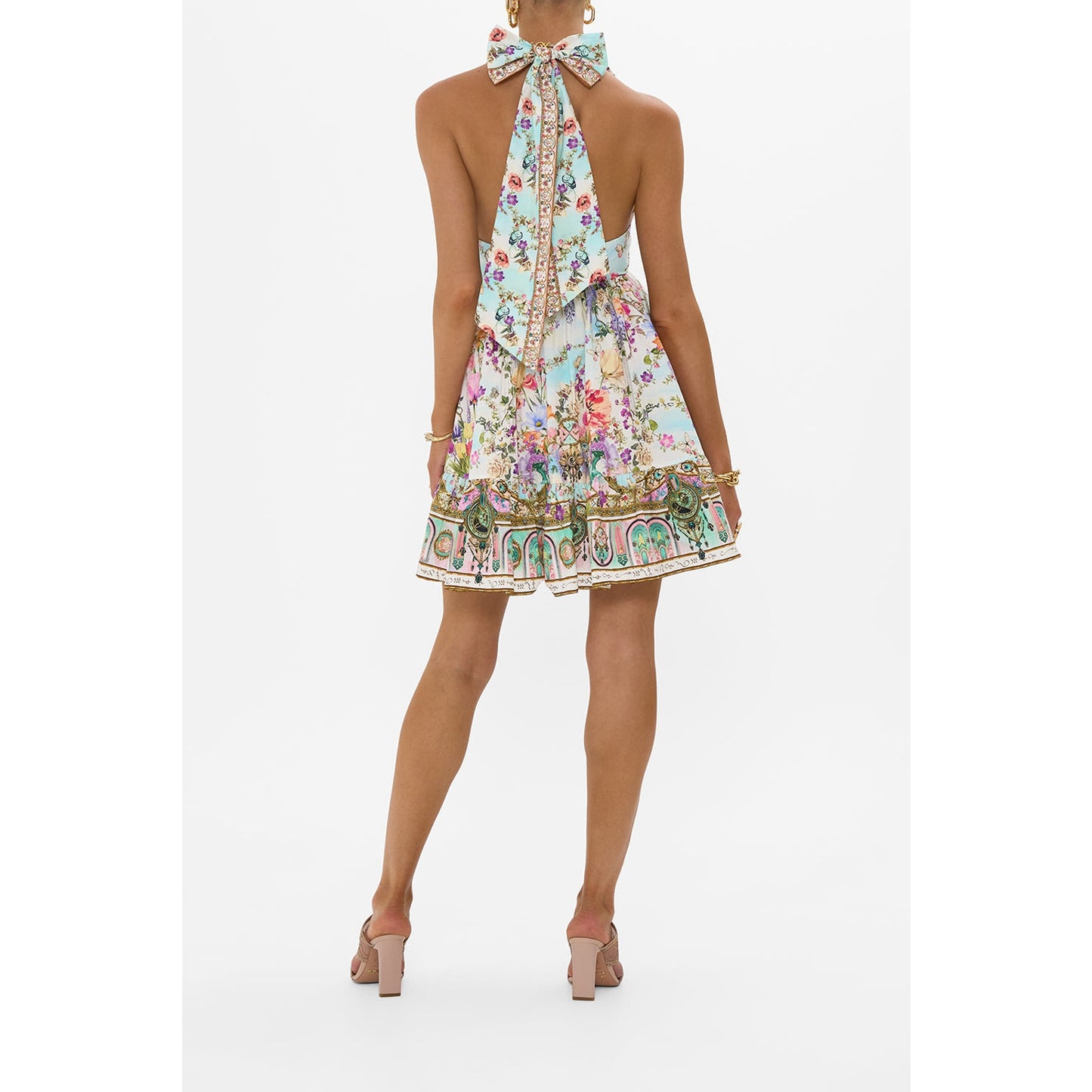 CAMILLA Ruffle Hem Halter Short Dress Munchkinland Wicked Collection Cotton NWT - Dress