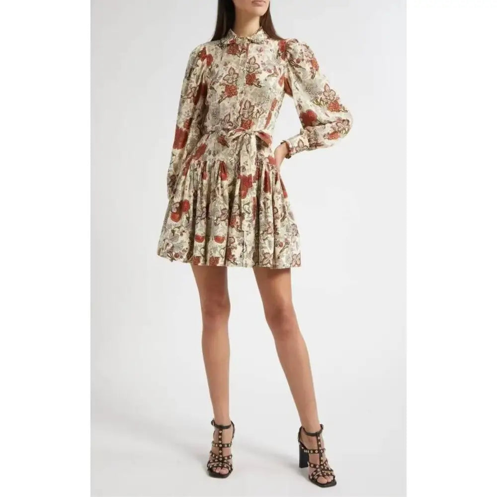 Ulla Johnson Simona Silk Long Sleeve Mini Dress - Dress
