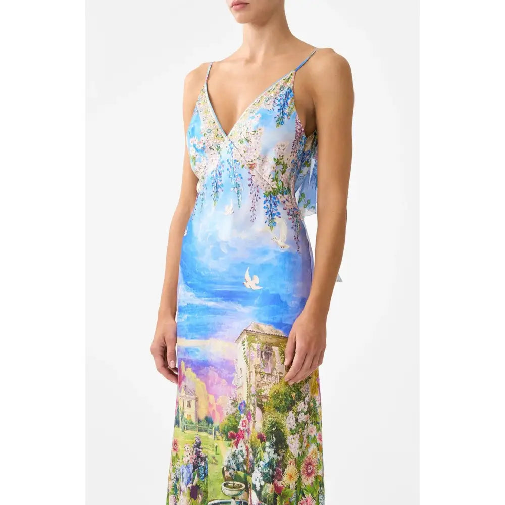Camilla Navas Nouveau V-Neck Bias Slip Dress - Dress