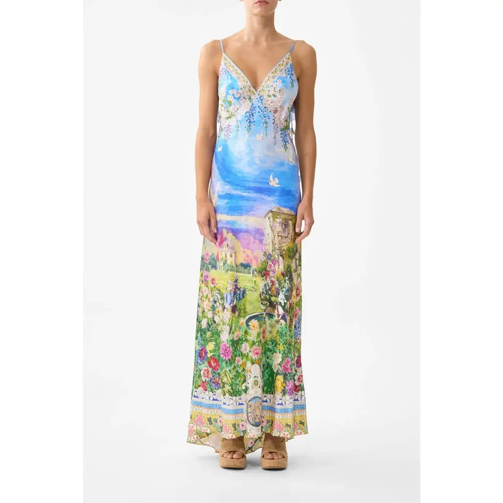 Camilla Navas Nouveau V-Neck Bias Slip Dress - Dress