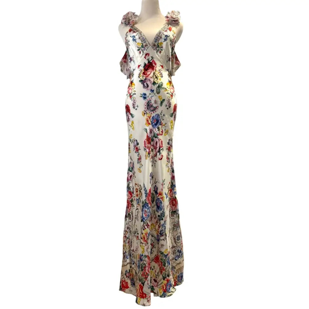 Camilla Silk Floral Print Maxi Dress - Dress