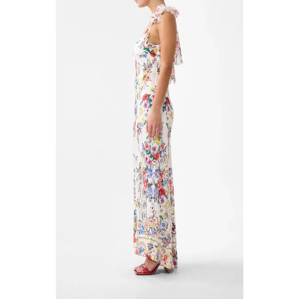 Camilla Silk Floral Print Maxi Dress - Dress