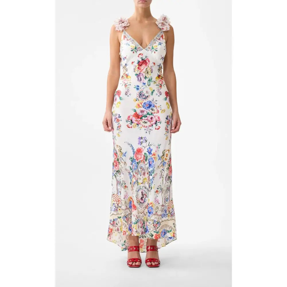 Camilla Silk Floral Print Maxi Dress - Dress