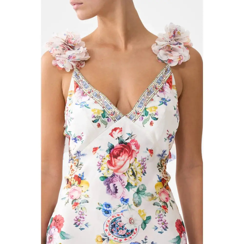Camilla Silk Floral Print Maxi Dress - Dress