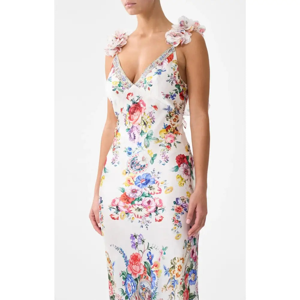 Camilla Silk Floral Print Maxi Dress - Dress